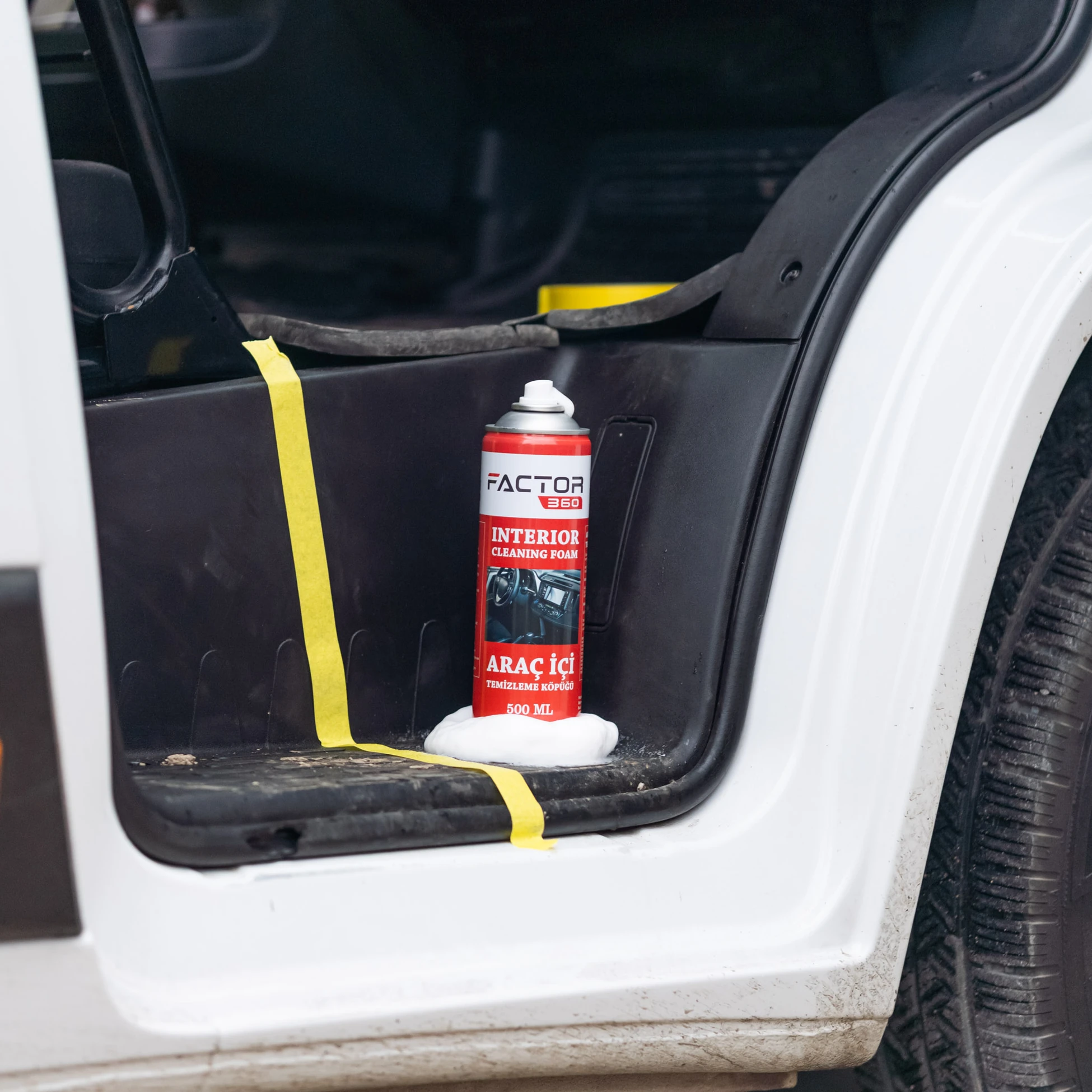 Factor360 Otomobil Araç İçi Temizleme Köpüğü Aerosol 500 ML