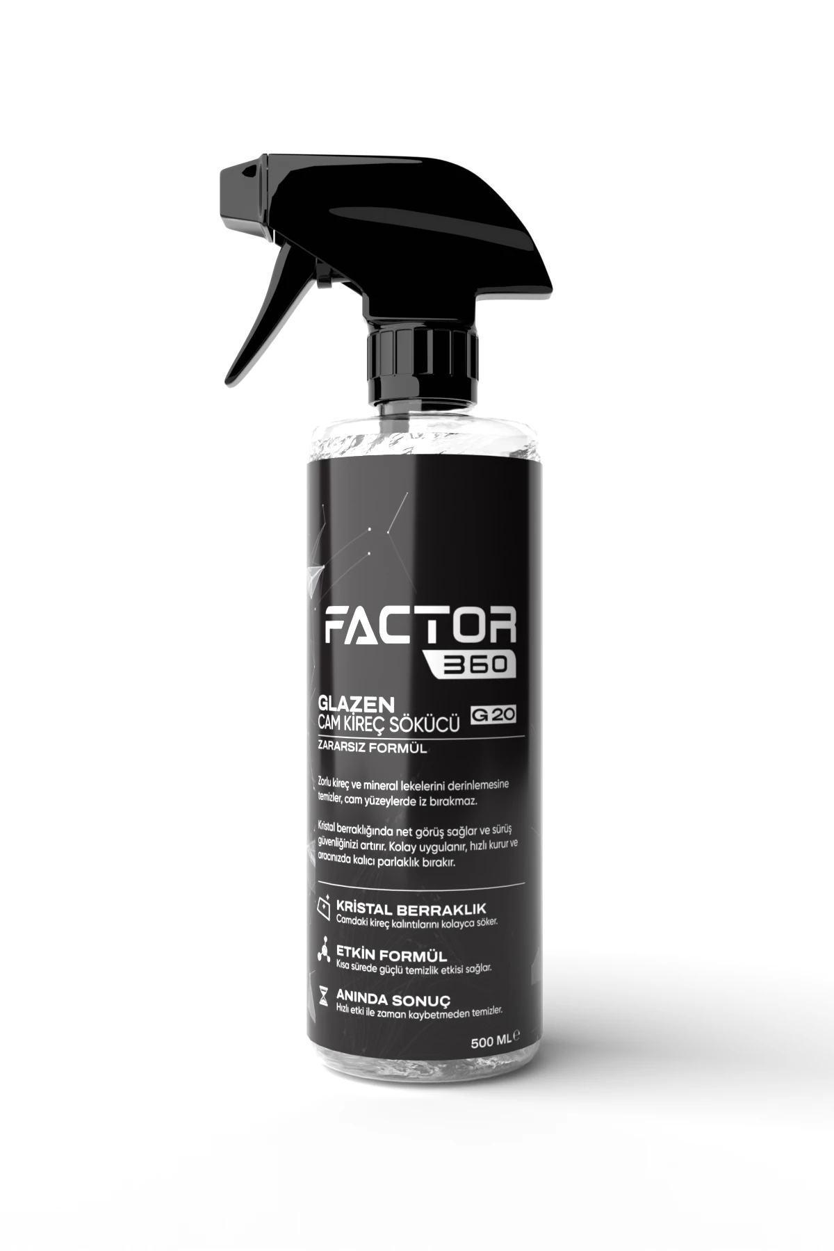 Factor360 Glazen Cam Kireç Sökücü 500 ML