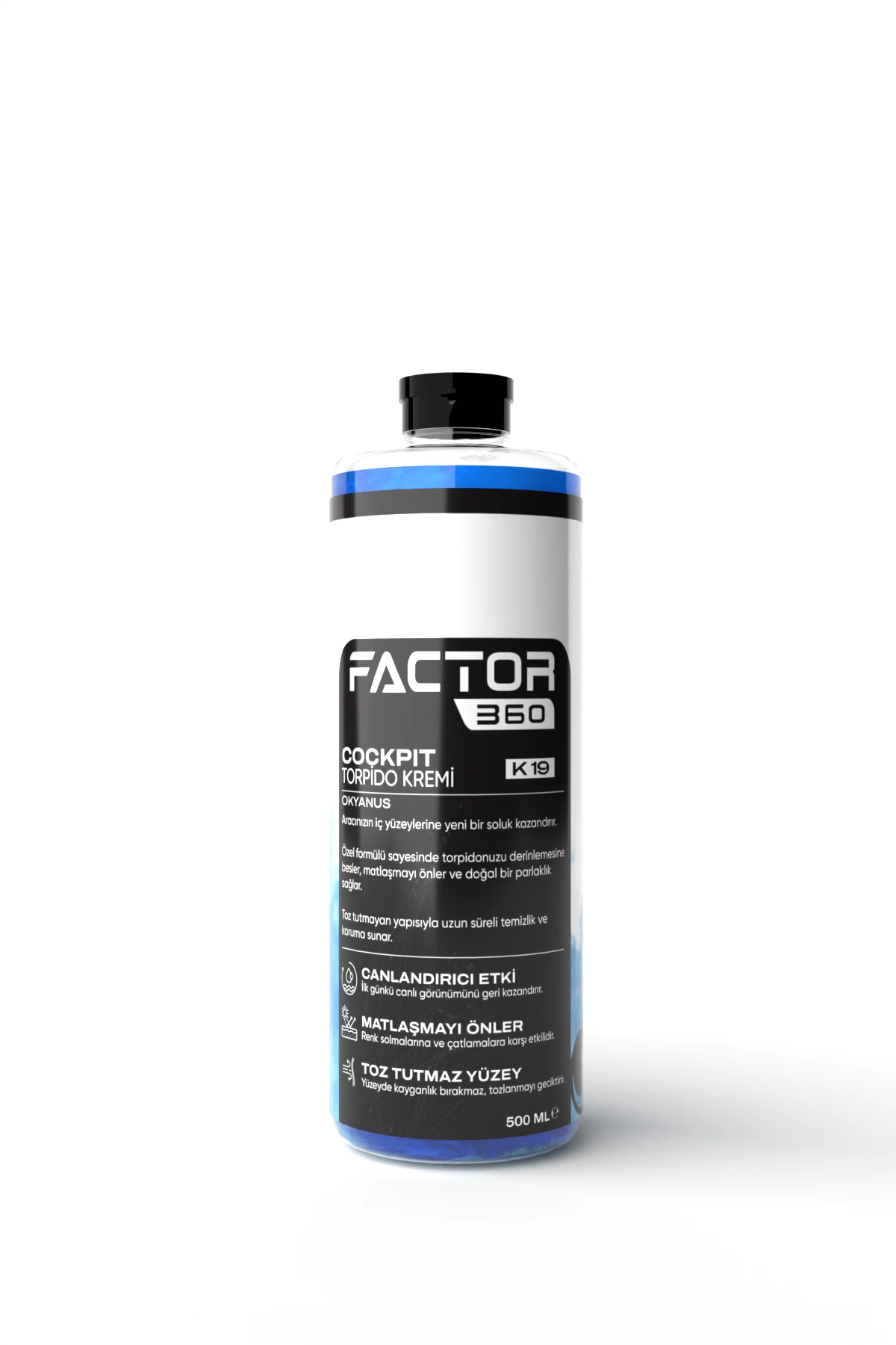 Factor360 Cockpit Torpido Kremi Okyanus Kokulu 500 ML